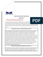 Interaction Between OSI Model Layers: Data Communication & Networking Assignment 1