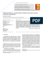 2009 - Underinvestment vs. Overinvestment