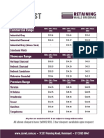 Price List - Trade A Customers