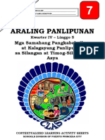 AP7 - q4 - CLAS5 - Mga Samahang Pangkababaihan at Kalagayang Panlipunan Sa Silangan at Timog Silangang Asya - v6 Converted Carissa Calalin