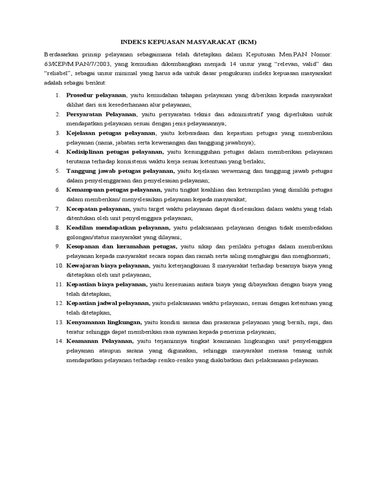 Indeks Kepuasan Masyarakat PDF