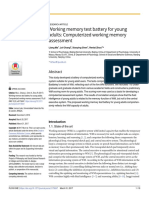 Working Memory Test Battery For Young Adults: Computerized Working Memory Assessment