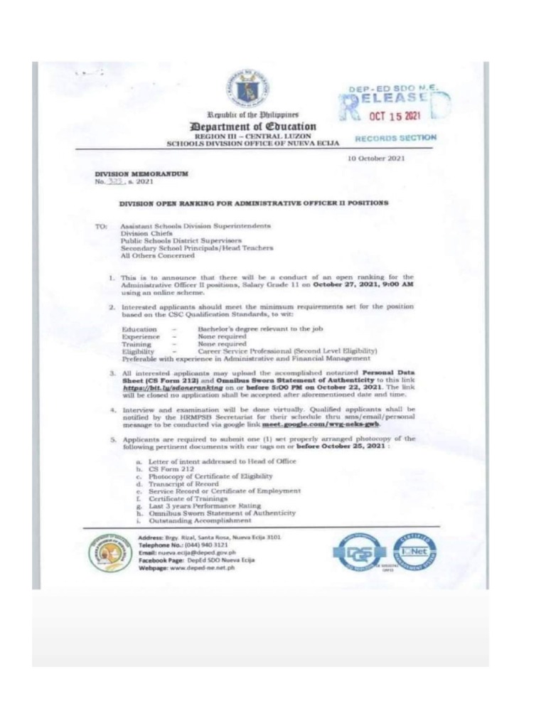 Ao Requirements