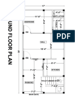 17'X36' Duplex Floor Plan Model