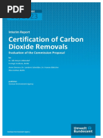 Certification of Carbon Dioxide Removals