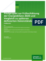 Pilotprojekt Zur Frühschätzung Der Energiebilanz 2020 Und Vergleich Zu Späteren Definierten Datenständen