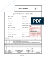 Ejector Performance Test Procedure: Quality Assurance