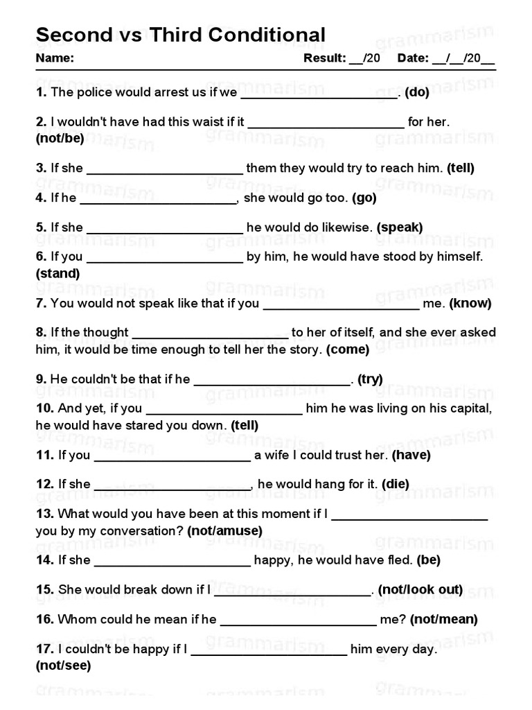 Understanding Second and Third Conditional | PDF | Language Arts ...