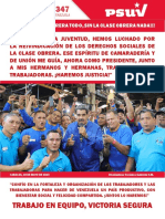 BOLETÍN DEL PSUV NR 347-Carpeta Fidel Ernesto Vásquez