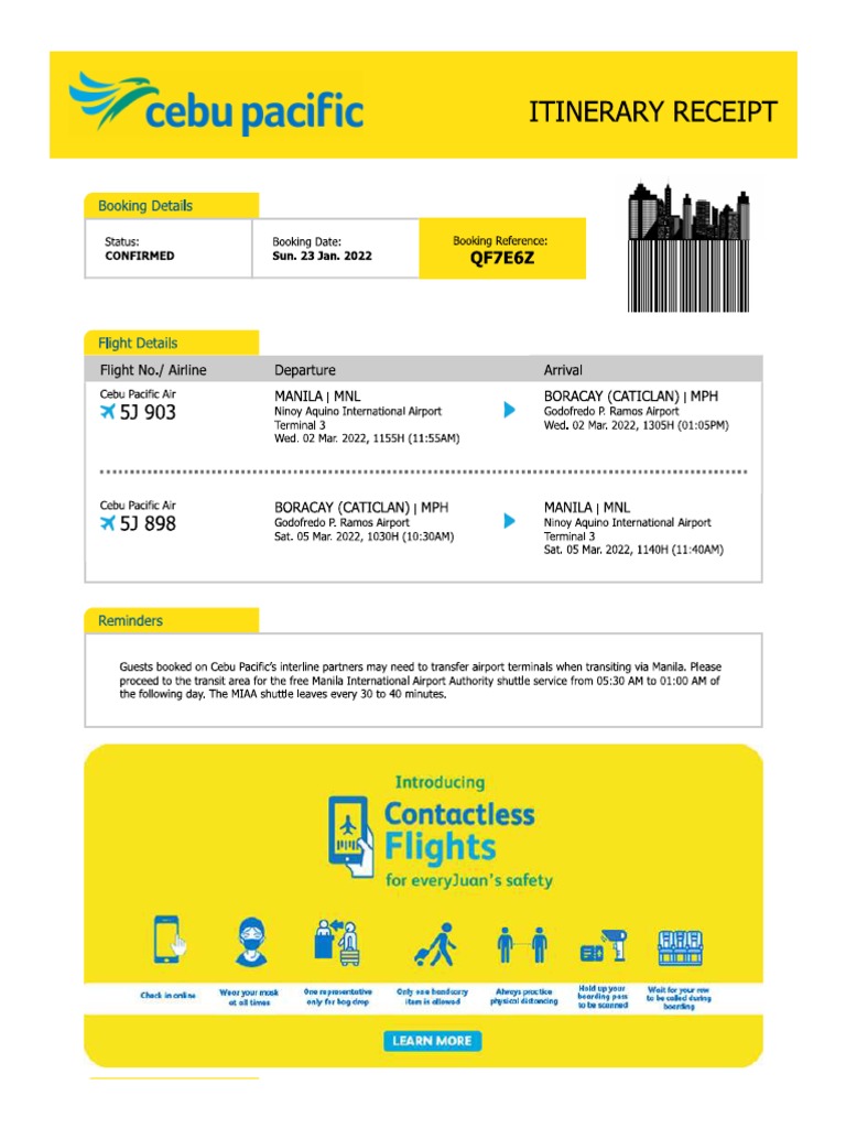 00 Flight Booking Itinerary Receipt | PDF