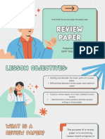 Lesson 9. Writing A Review Paper