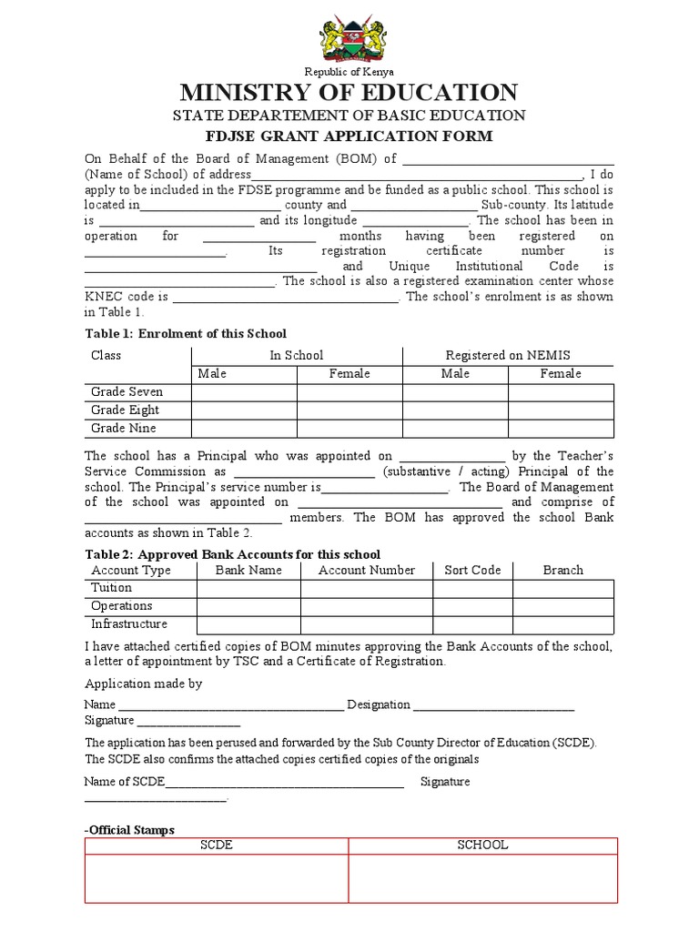 FDSE Application Form (1) - 1 | PDF