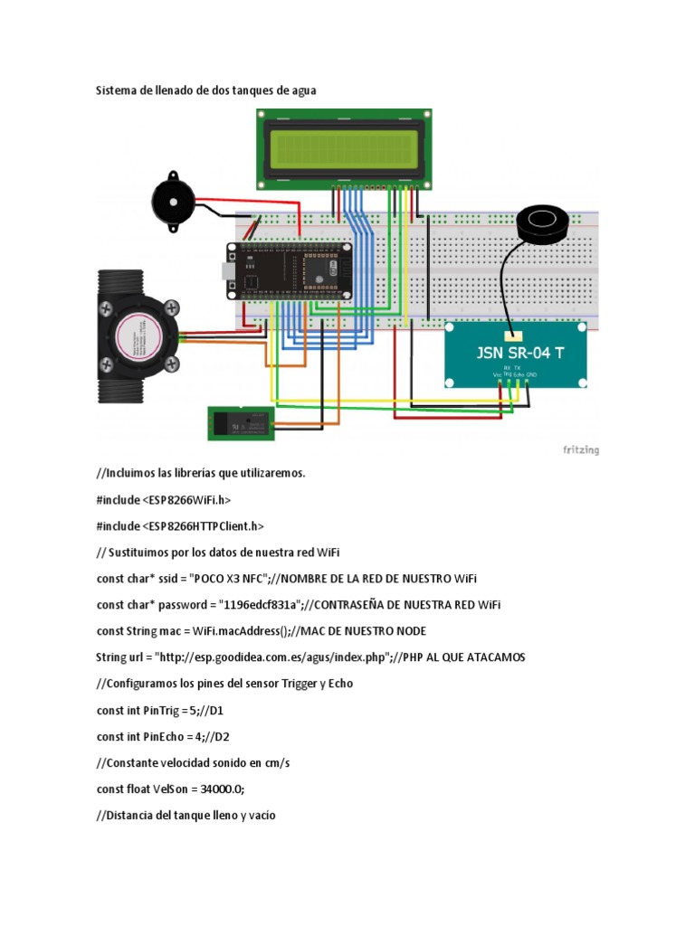Sistema De Llenado De Dos Tanques De Agua Y Reloj Pdf Protocolos De