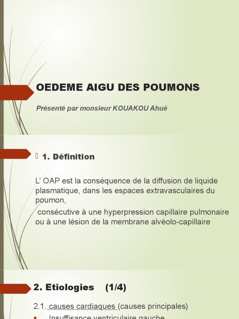 OAP : Causes, Symptômes et Traitement | PDF | Bien-être