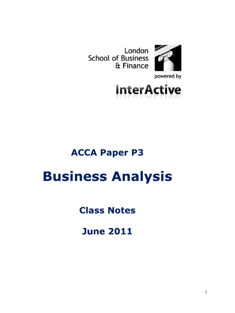 Acca p3 Notes | PDF