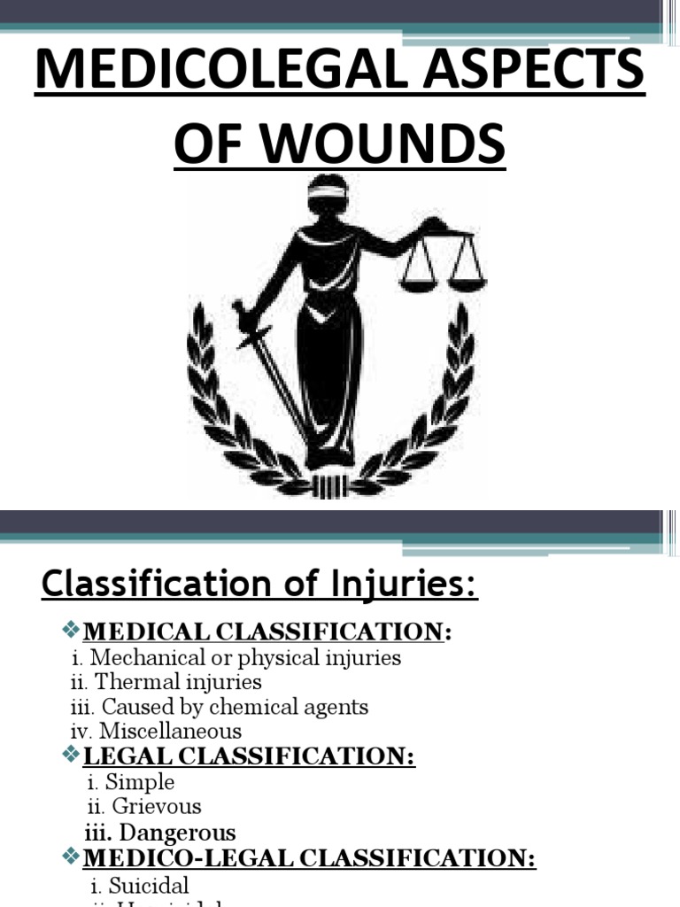 Medicolegal Aspect of Wound PDF Injury Consent