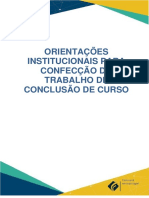 ORIENTAÇÕES INSTITUCIONAIS PARA CONFECÇÃO DO TRABALHO DE CONCLUSÃO DE CURSO