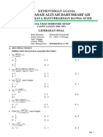 Soal Ujian Matematika Peminatan 2