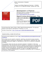 Depoliticising Development: The Uses and Abuses of Participation, Development in Practice
