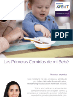 Recetario Las Primeras Comidas de Mi Bebe Avent