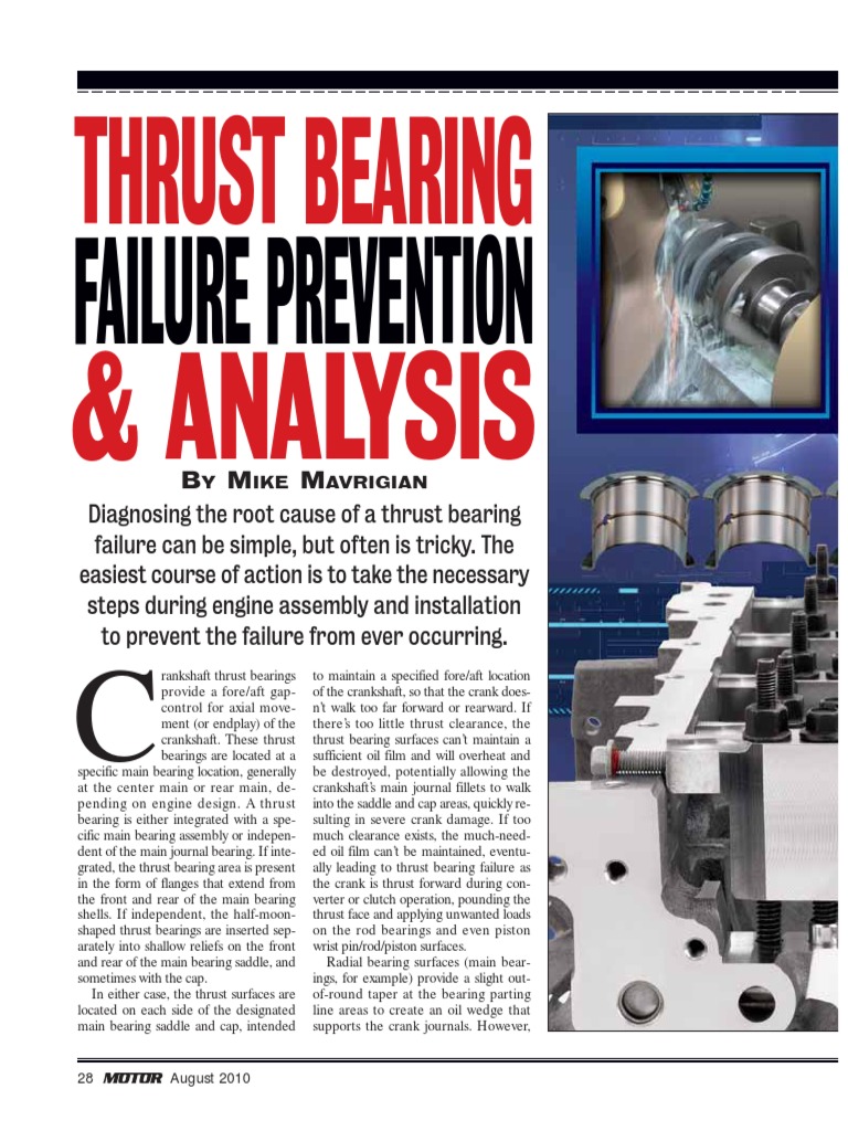 Thrust Bearing Failure Analysis Guide | PDF | Bearing (Mechanical) | Clutch