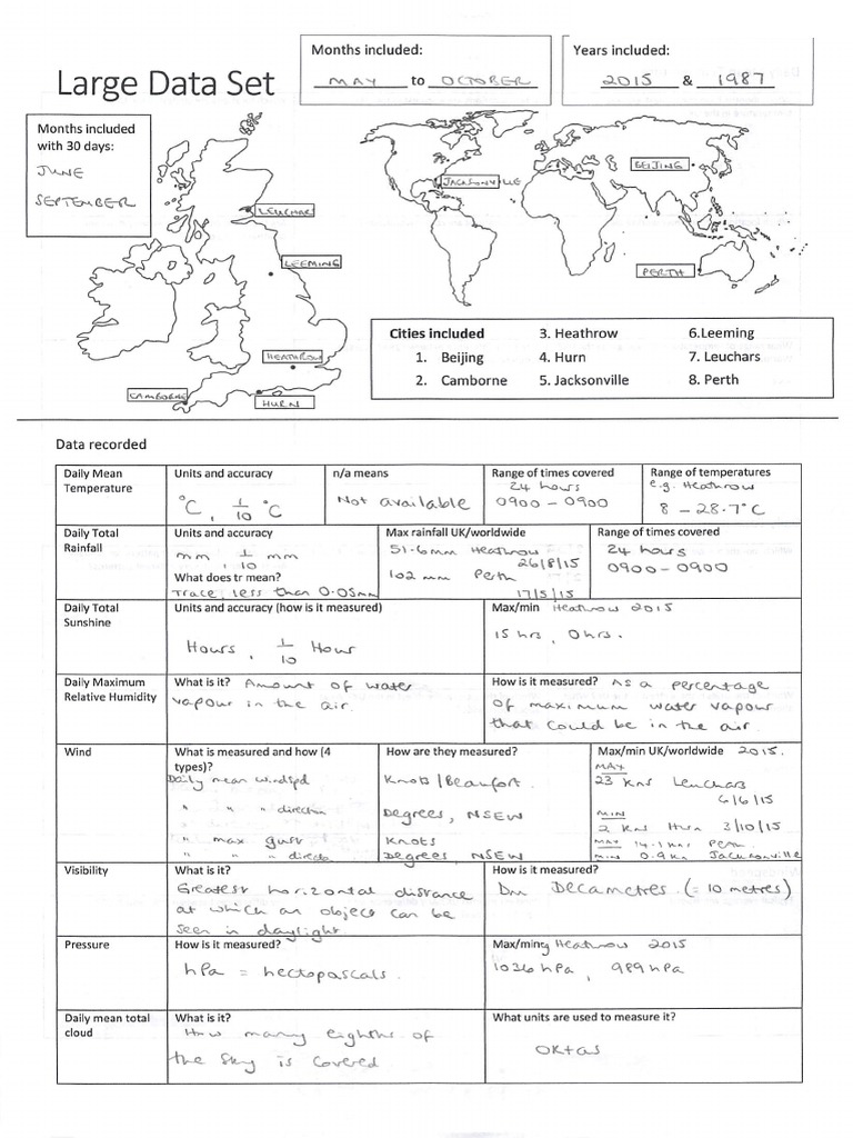 02 - Large Data Set - Summary Solutions | PDF