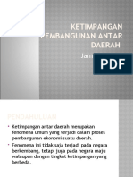 Disparitas Pembangunan Antar Daerah