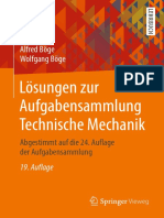 Lösungen Zur Aufgabensammlung Technische Mechanik: Alfred Böge Wolfgang Böge