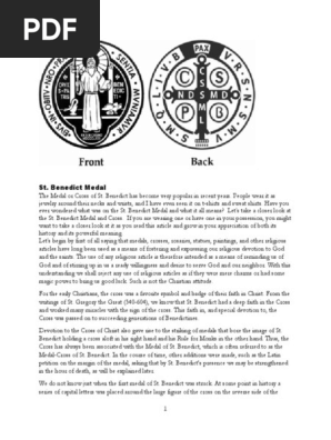 St Benedict Medal