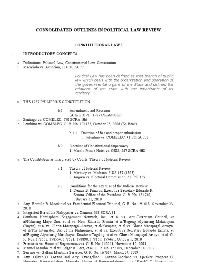 Philippine Constitutional Law Overview | PDF | Commission On Elections ...
