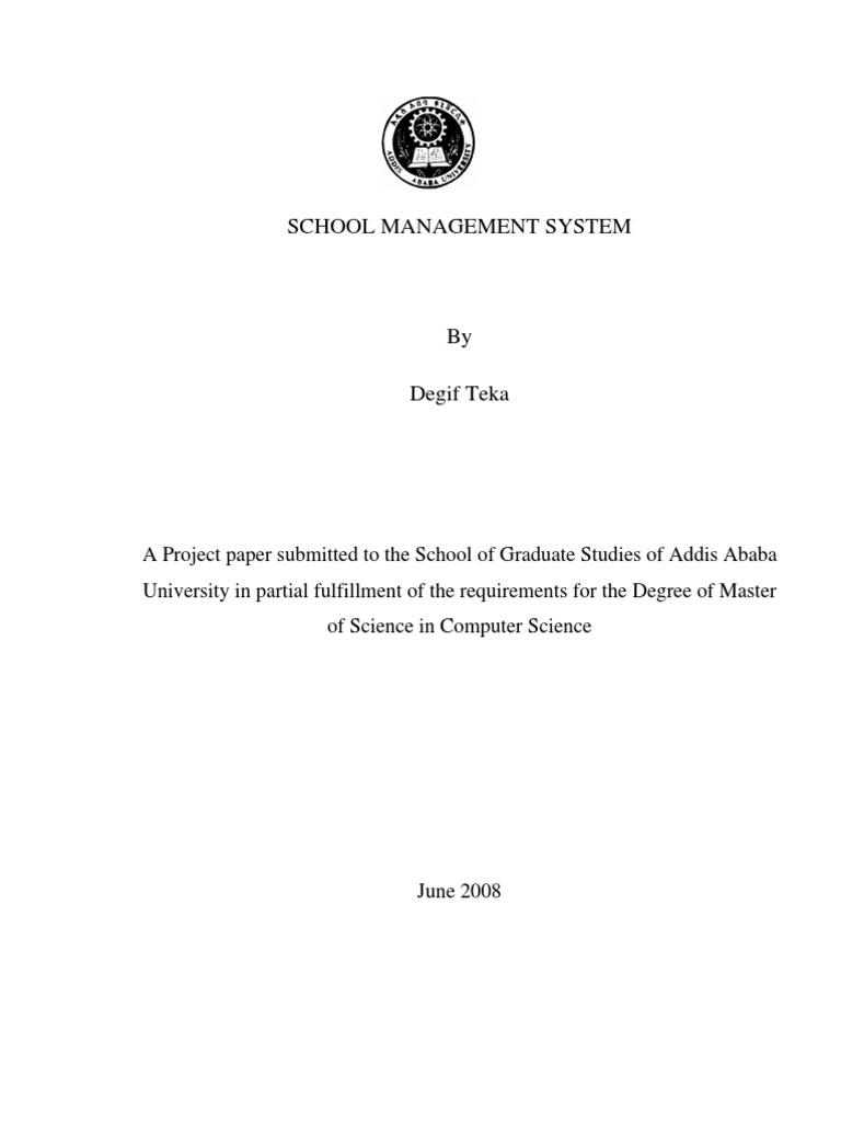 School Management System Project Report | PDF | World Wide Web ...