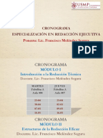 Cronograma Especializacion Redaccion Ejecutiva