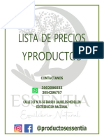 Lista de Precios Profesional 2023