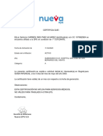 Certificado Eps Carmen Ines Paez Alvarez