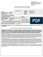 Fecha: 02/05/2023: Certificado de Garantia Extendida