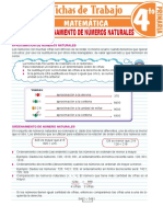 Aproximacion y Ordenamiento de Numeros Naturales Para Cuarto Grado de Primaria