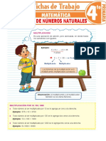 Multiplicacion de Numeros Naturales Para Cuarto Grado de Primaria