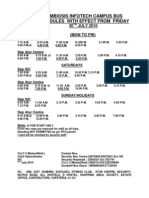 Sic Bus Schedule - 30.7.10