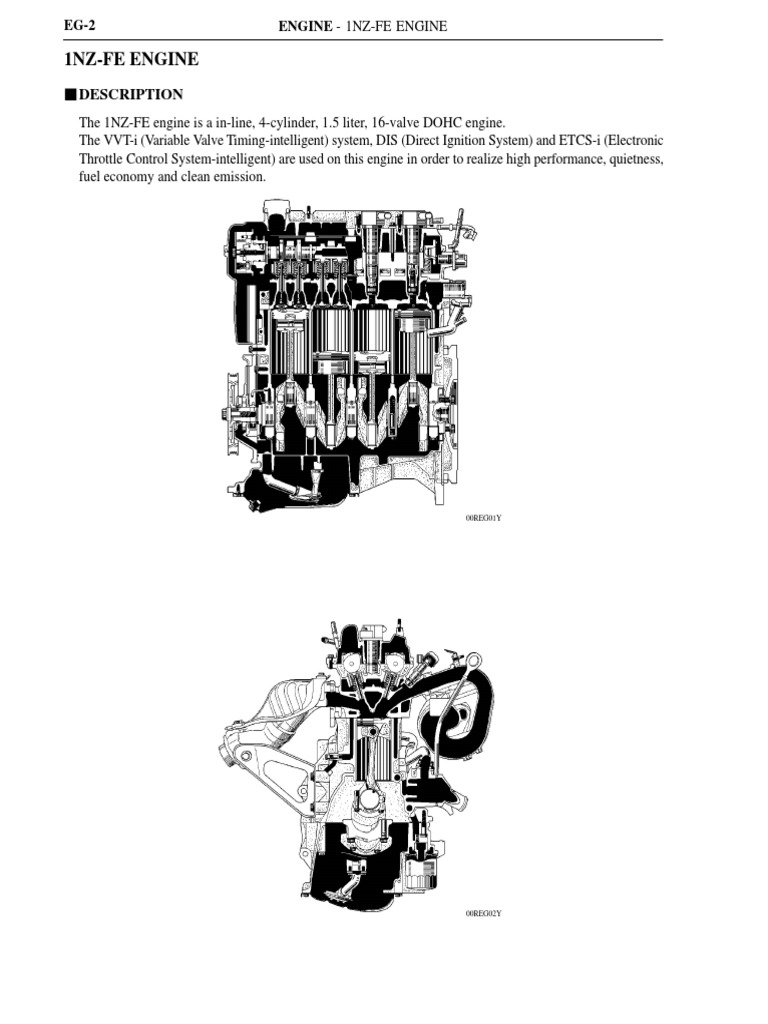 Engine 1nz Fe Engine Eg 2 1nz Fe Engine | PDF | Technology & Engineering