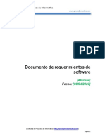 PMOInformatica Documento de Requerimientos de Software Plantilla