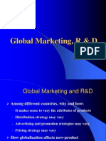 Global Marketing, R & D