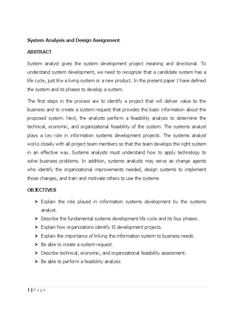To develop an understand the system development lifecycle and its role