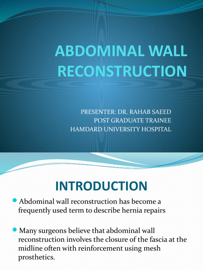 Abdominal Wall Reconstruction Techniques | PDF | Abdomen | Clinical ...