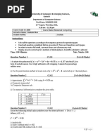 Numerical Computing Final Exam Summer