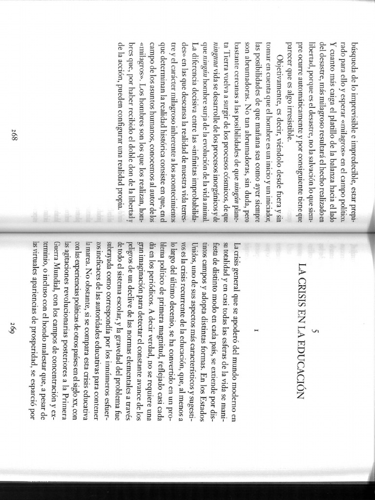 I LB I.1. La Crisis en La EducaciónHannah Arendt (Entre El Pasado y El