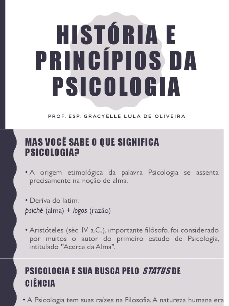 História Da Psicologia Resumo N1 | PDF