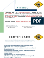 Certificado de Treinamento de NR 35 - SOSP