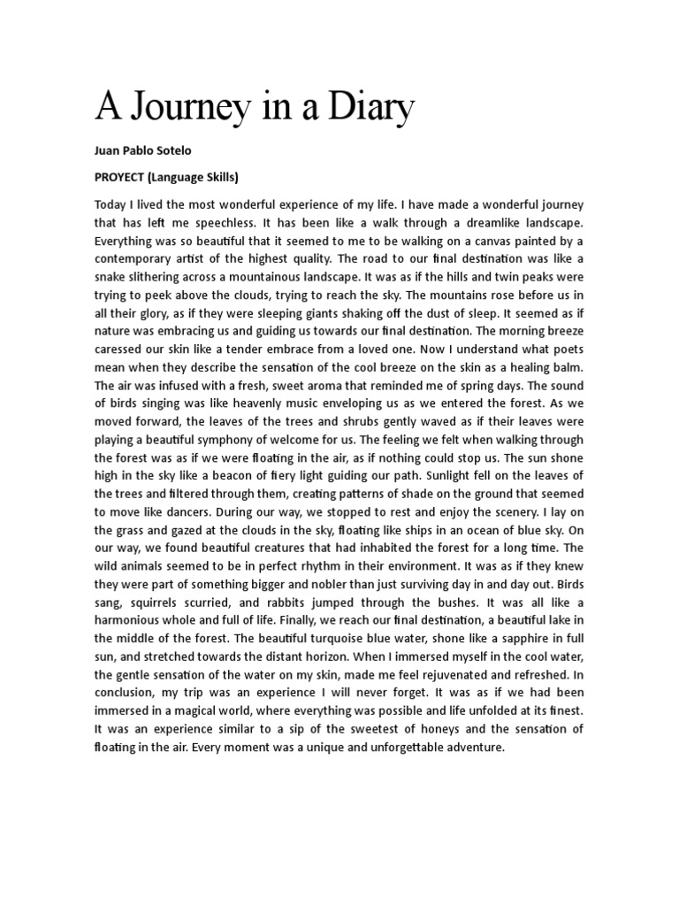 A Journey in A Diary | PDF