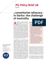 (ARTIGO) OID. Humanitarian Advocacy in Darfur The Challenge of Neutrality