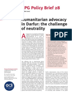 (ARTIGO) OID. Humanitarian advocacy in Darfur the challenge of neutrality